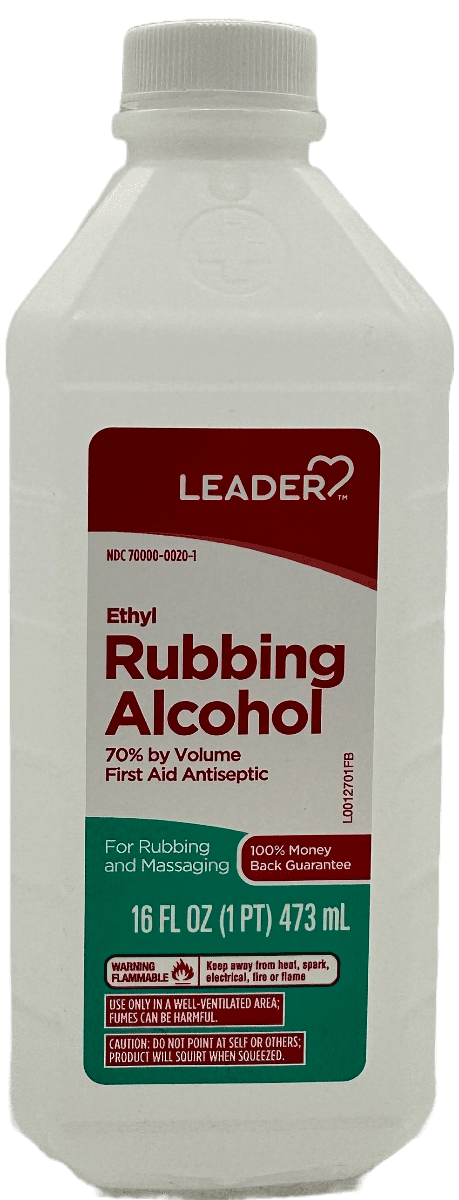 Leader Ethyl Rubbing Alcohol 70% – 16 FL OZ