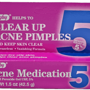 Rugby Acne Medication Benzoyl Peroxide Gel 5%  – 1.5 OZ